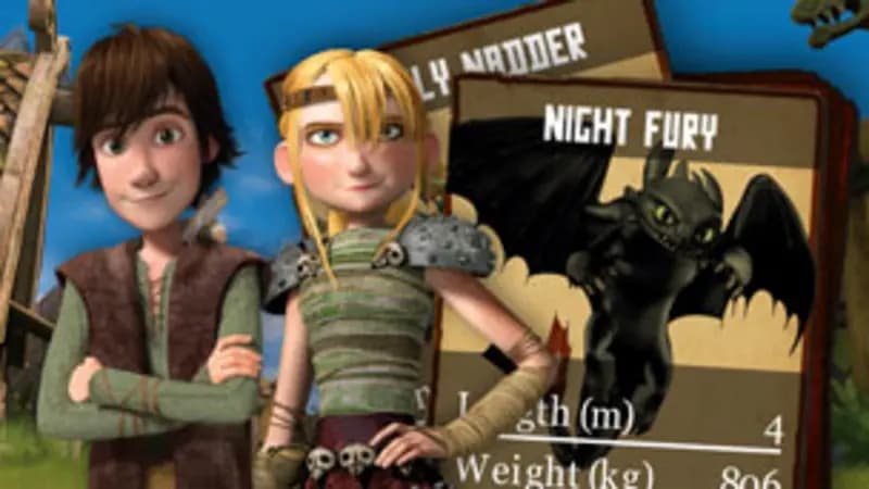 Toothless and Hiccup.