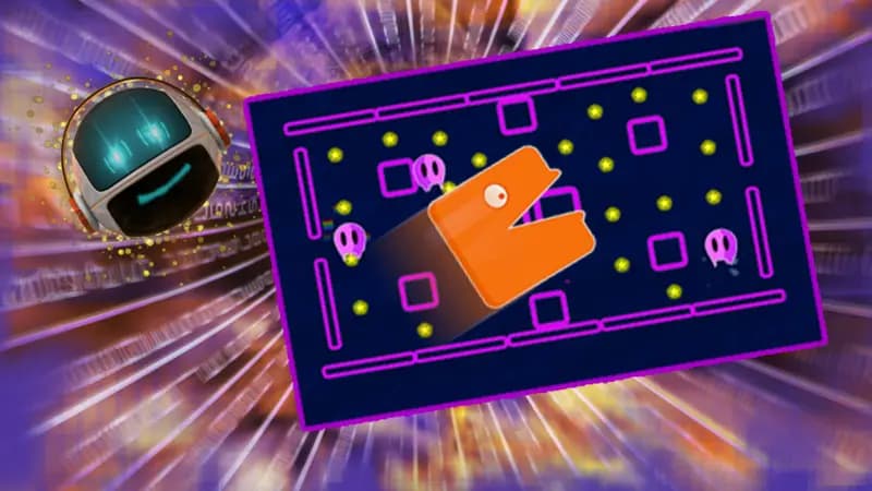 Robot flying through a wormhole