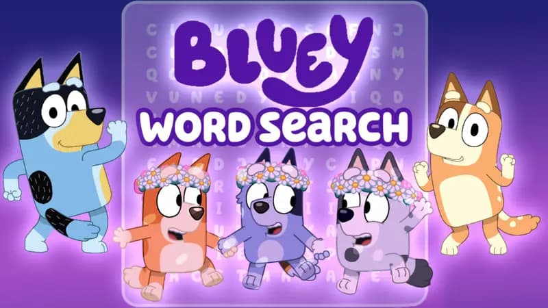 Bluey Word Search Puzzles. Activity