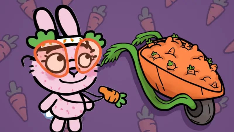 Find Tiniest Fluffiest Bunny's carrots! Activity
