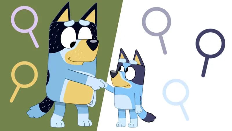 Spot the difference with Bluey. Activity